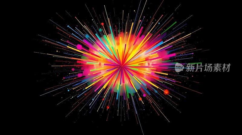 五彩斑斓光芒四射
