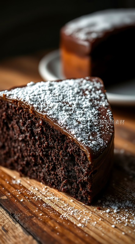 巧克力蛋糕切片