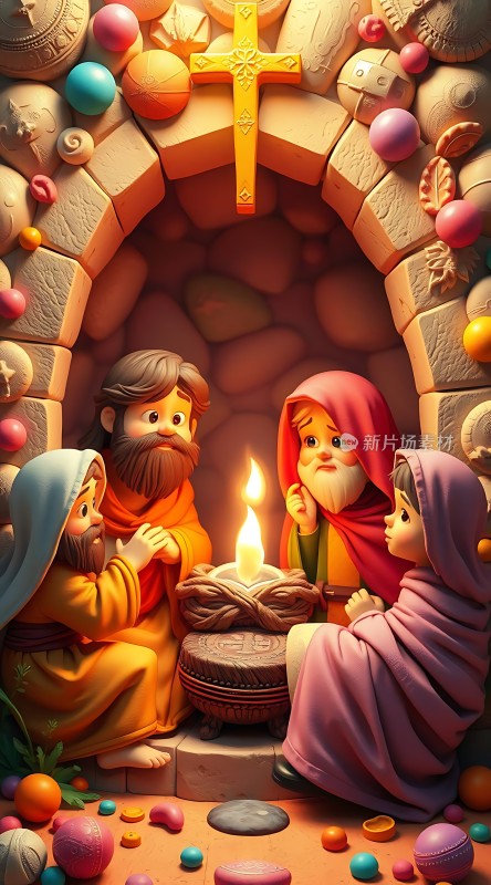 圣诞场景温馨聚会