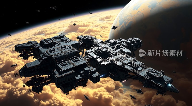 星际飞船与地球