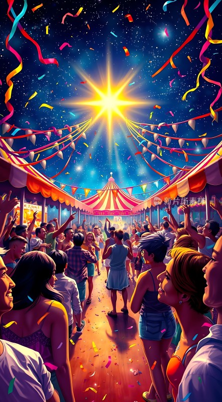 狂欢节上的欢乐时光
