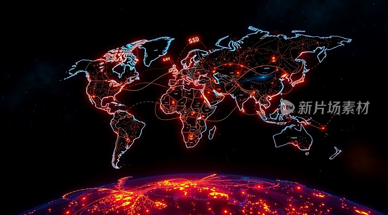 全球网络连接图