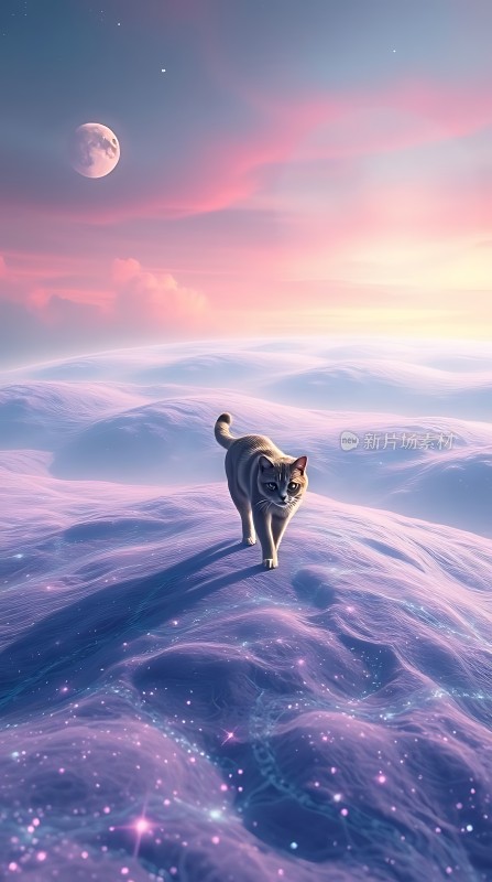 猫在星空下的奇幻之旅