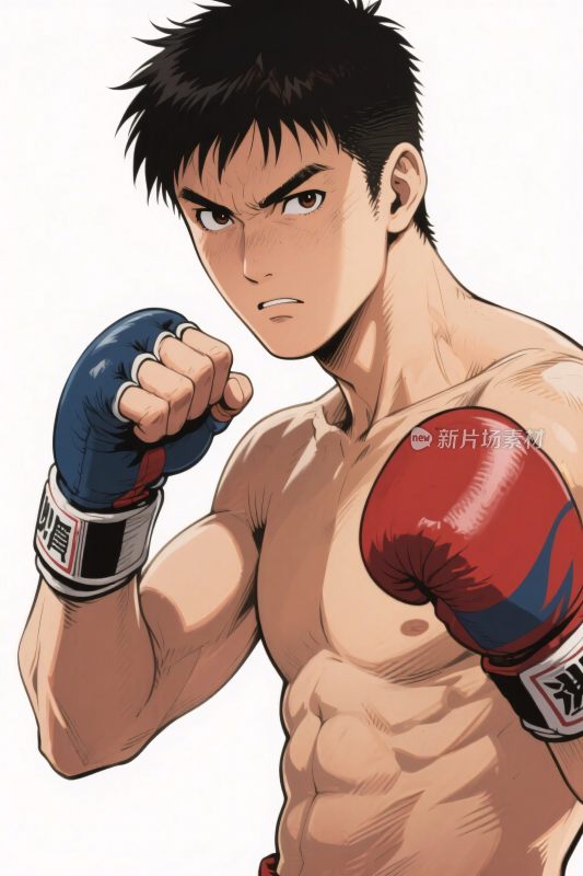 拳击动漫格斗形象
