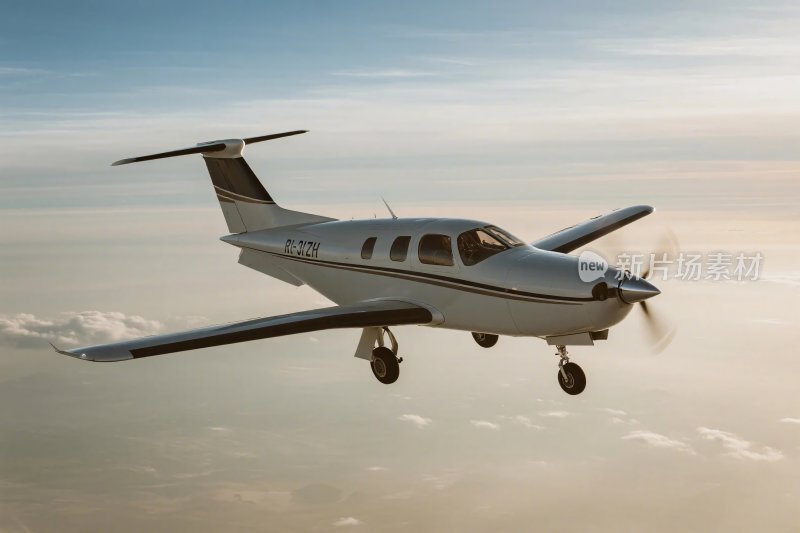 小型飞机空中飞行