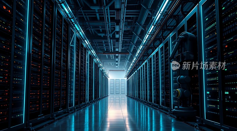 科技感十足的数据中心未来主义风格