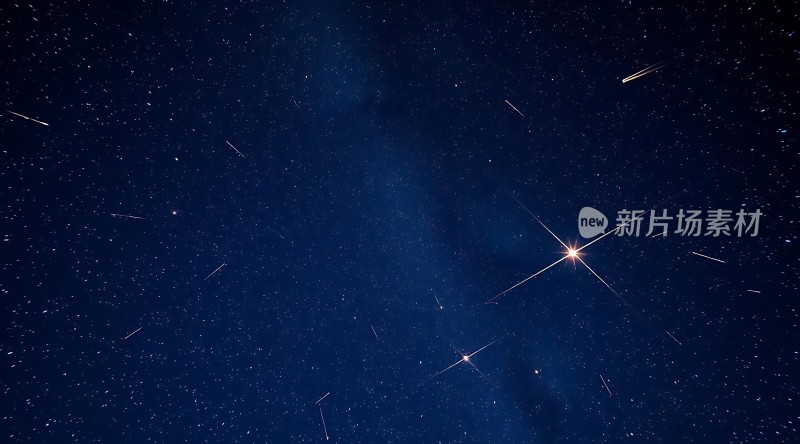 璀璨星空下的流星雨奇观