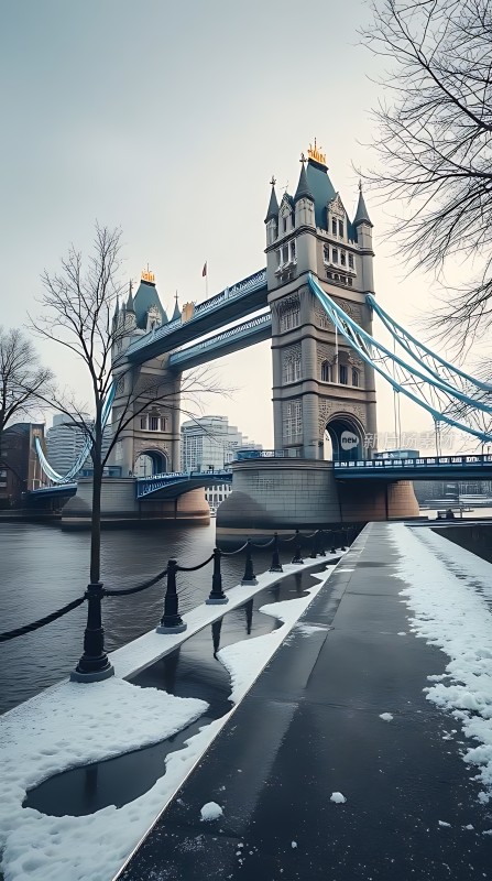 伦敦塔桥雪景