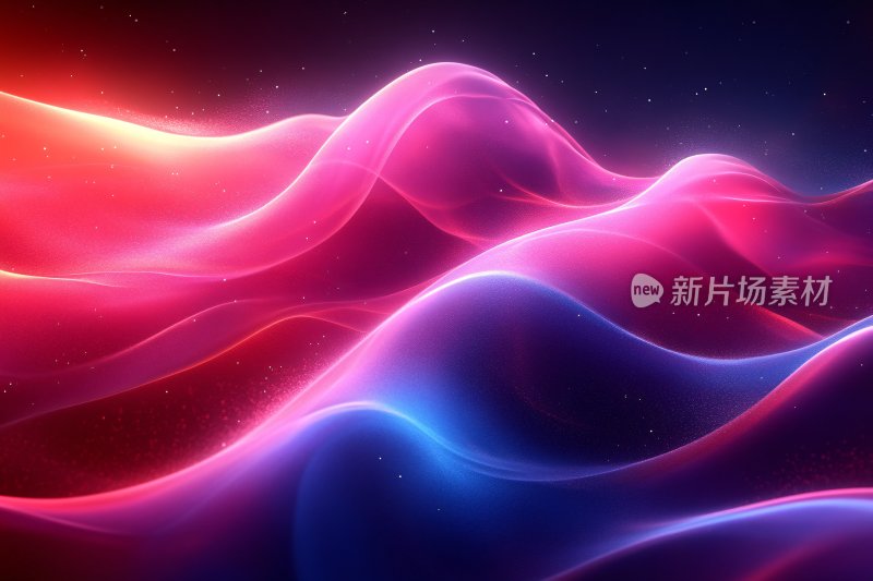 炫彩流动波浪背景图