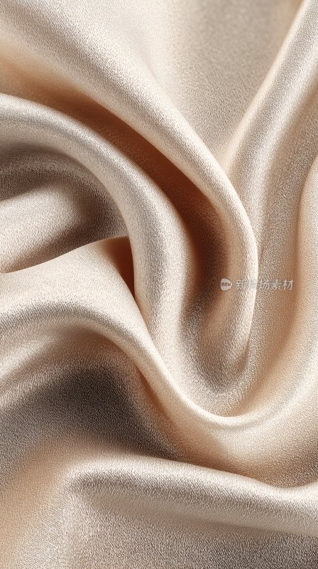 米白色丝绸布料纹理画面
