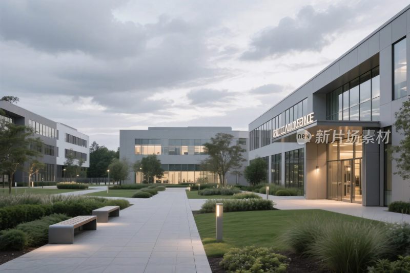 现代建筑景观效果图