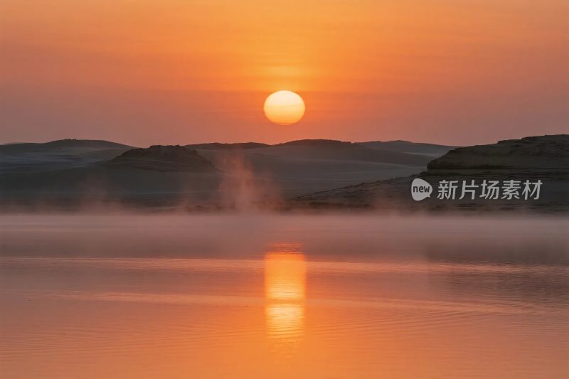 山水日出风景图