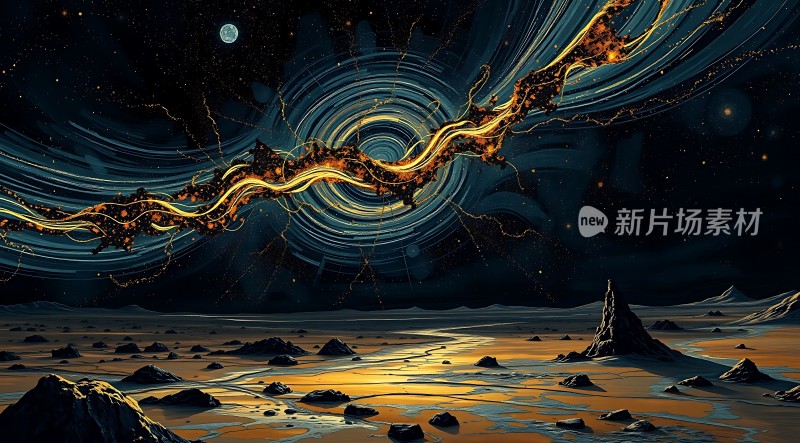 宇宙奇观星际漩涡与神秘能量流