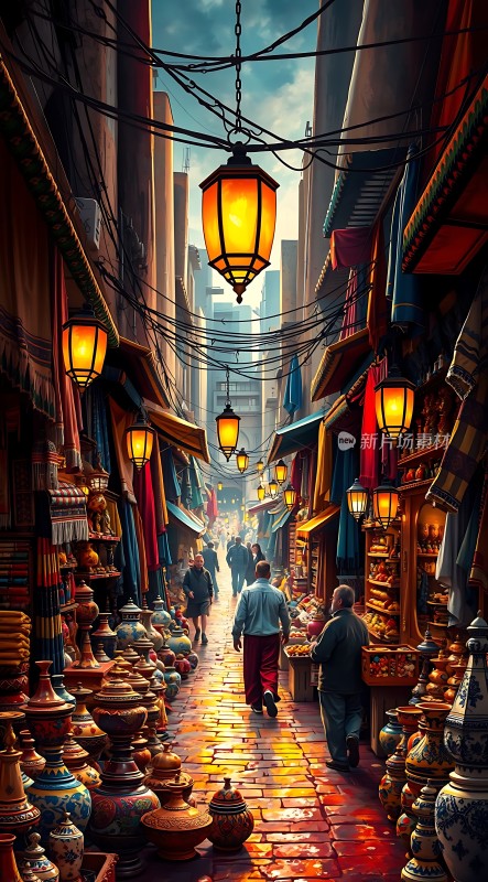 **繁华集市夜市**