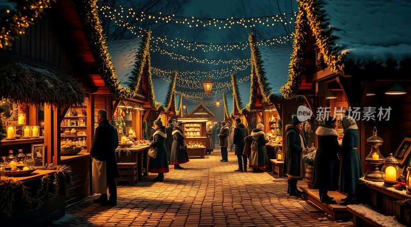 圣诞集市夜市