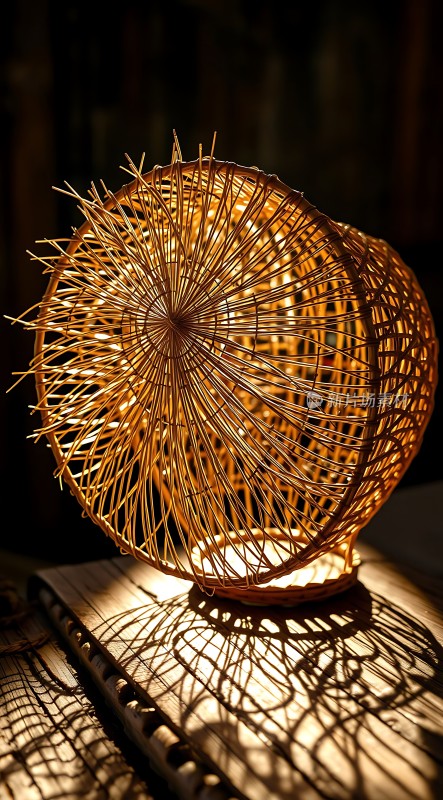 阳光下的竹编艺术