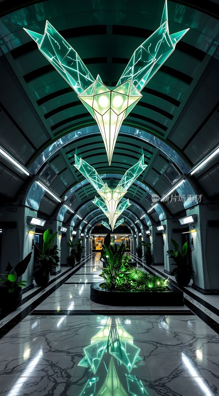 科技感走廊未来主义设计