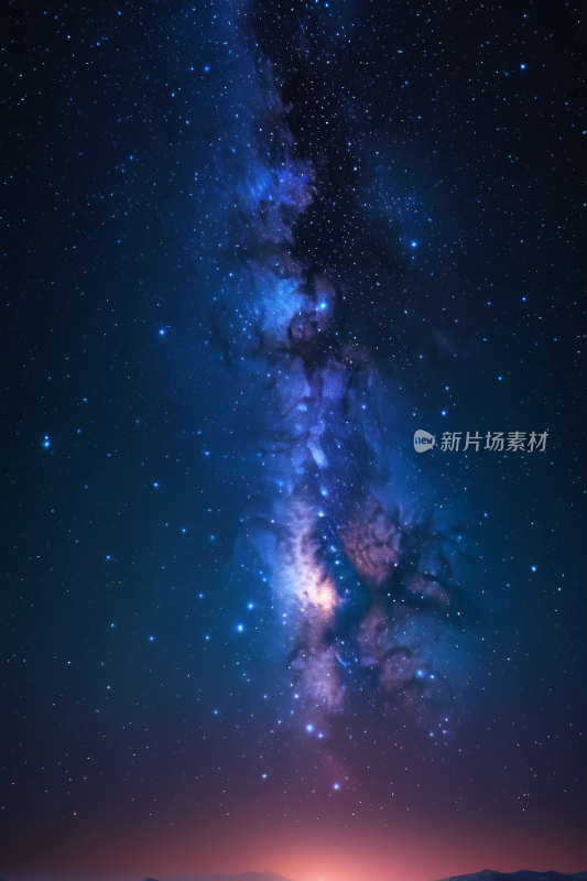 星空一大列星星和明亮的光芒背景纹理图片