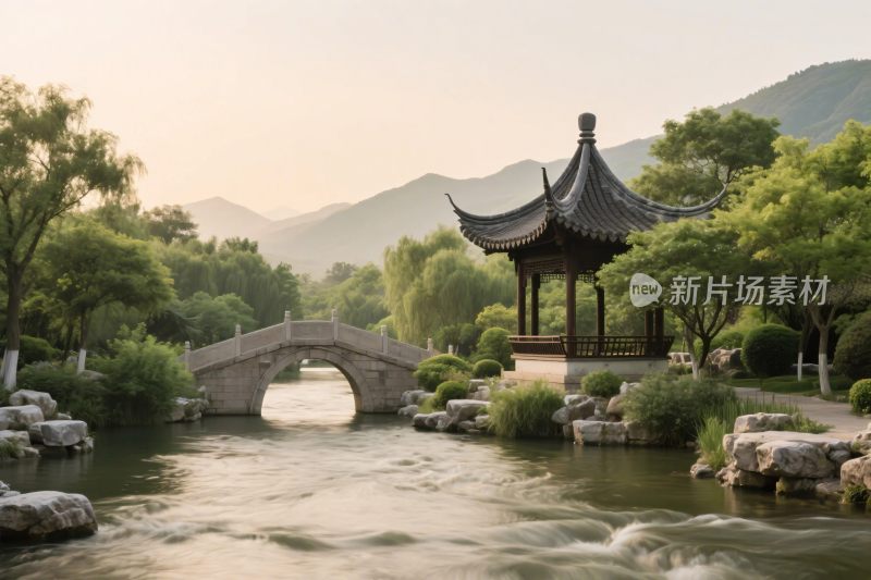 中式古典山水园林景