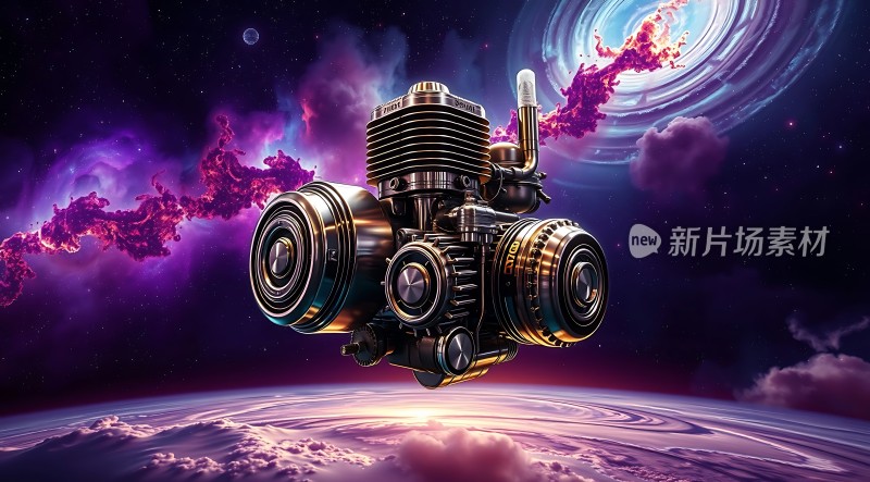 新片场素材星际引擎探索未知宇宙