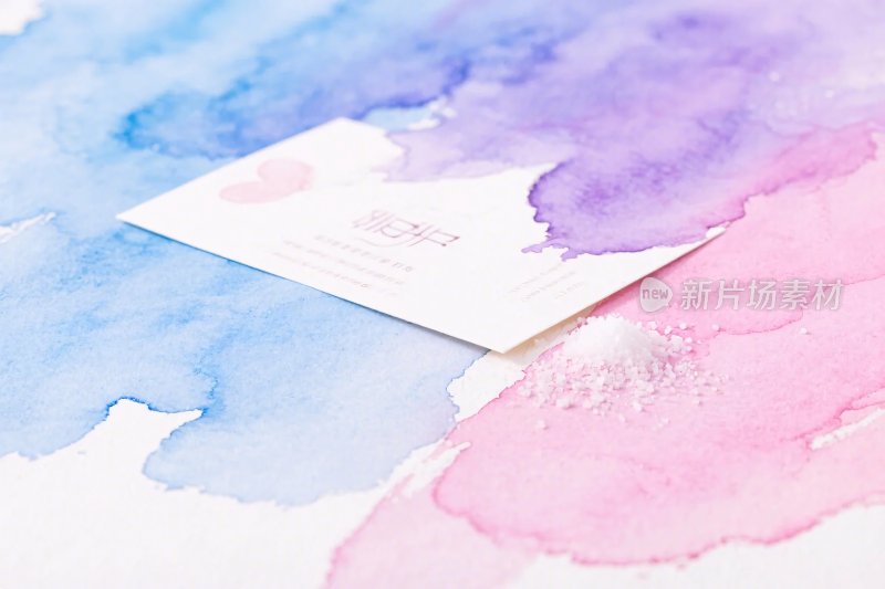 水彩背景信封插画