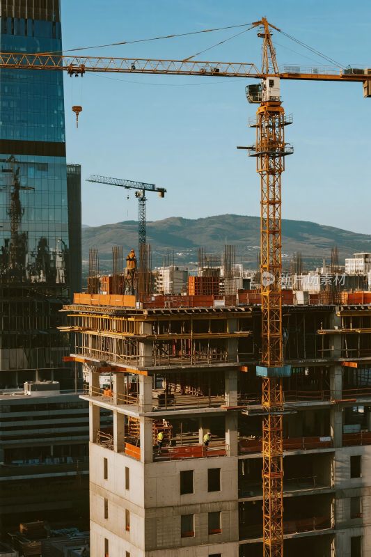 建筑施工工地场景