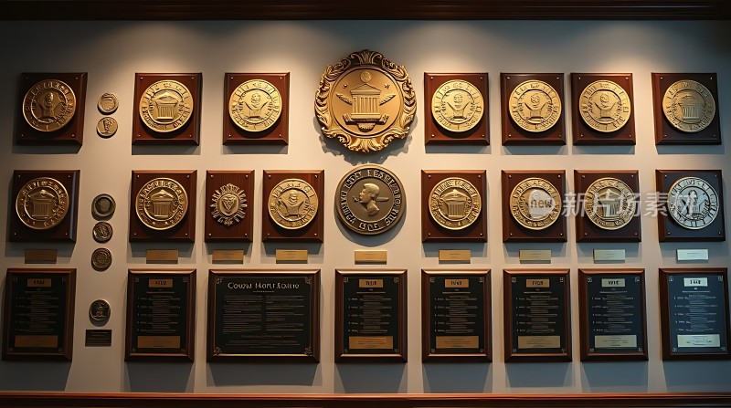 奖牌陈列墙荣誉与成就的展示