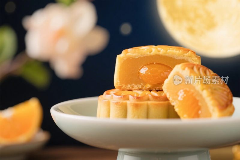 月饼中秋美食画面