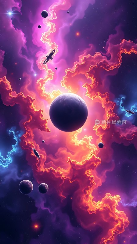宇宙奇观星云与行星的神秘之旅