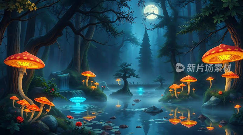 神秘森林夜光奇景