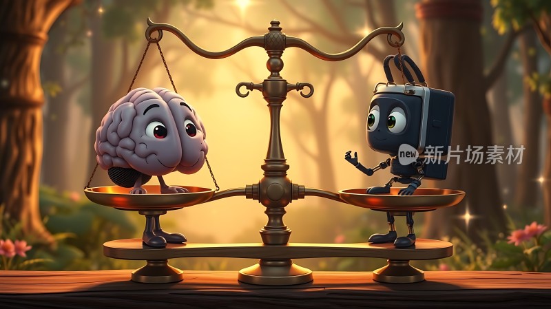 大脑与机器人的天平平衡