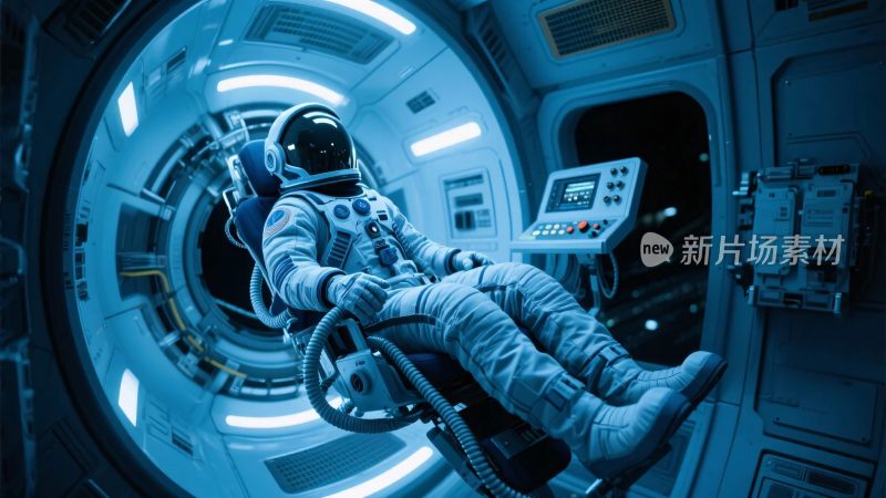 宇航员太空舱内