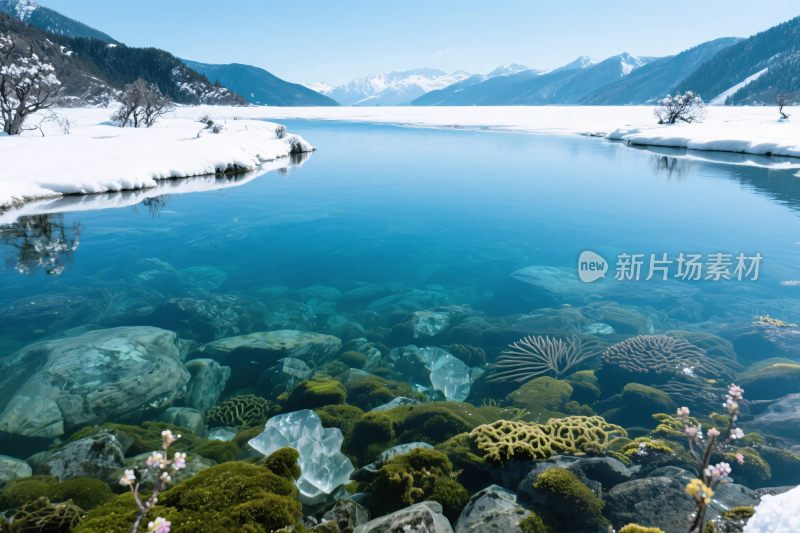 雪山湖泊自然风光