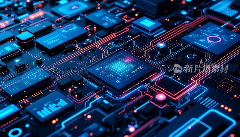 科技未来主义电子电路板设计