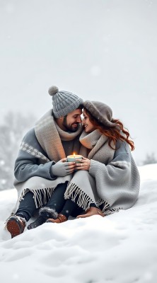 雪地里的温馨时刻 雪地里的温馨时刻