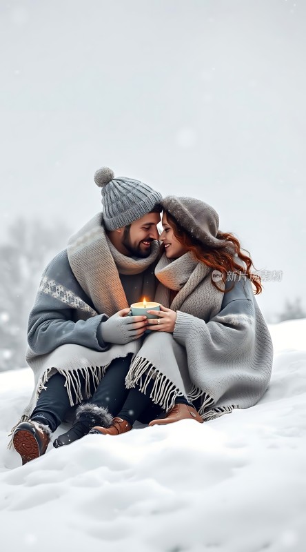 雪地里的温馨时刻