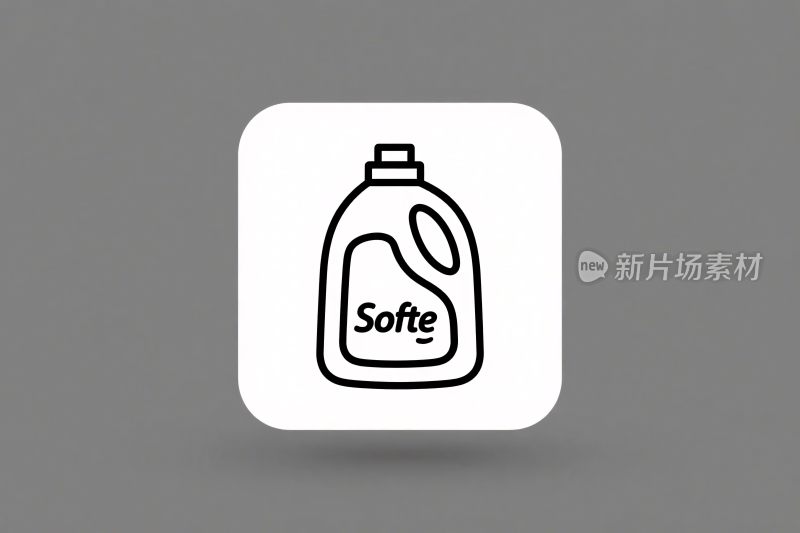 洗衣液瓶插画图标