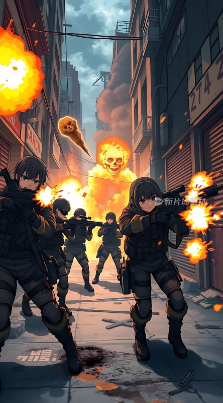 城市战火中的勇士们