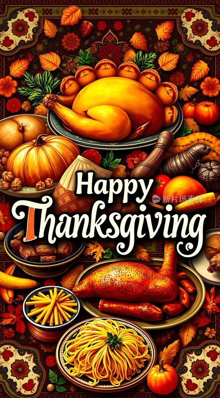 感恩节丰盛美食盛宴