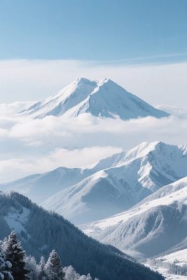雪山云海自然风光图