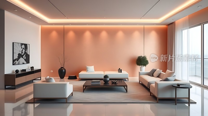 现代客厅设计温馨舒适简约大气