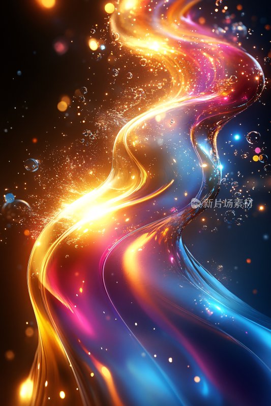 绚丽多彩的流动光带