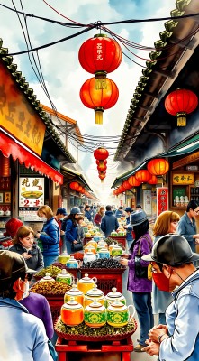 古色古香市集热闹非凡