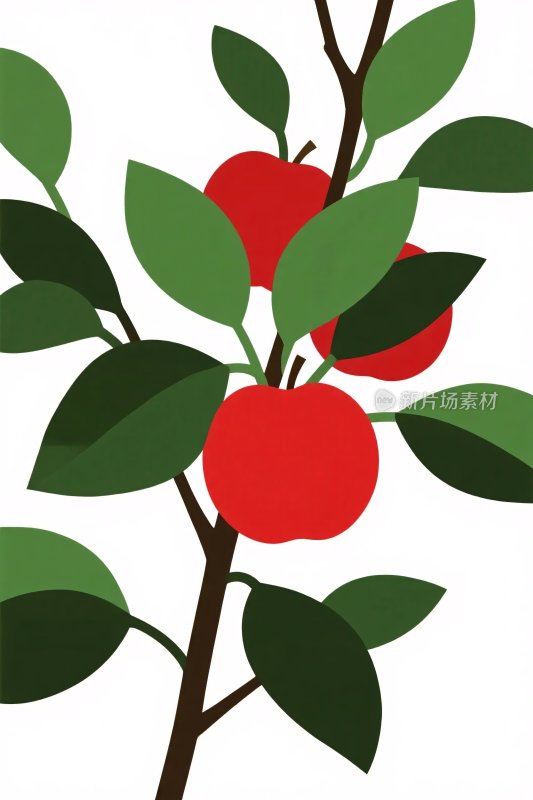 苹果树插画