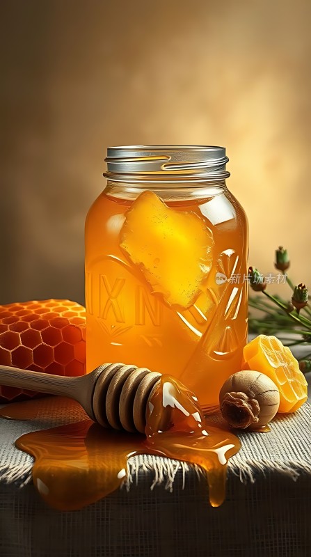 蜂蜜罐与木勺