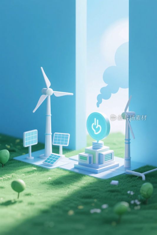 绿色能源环保插画