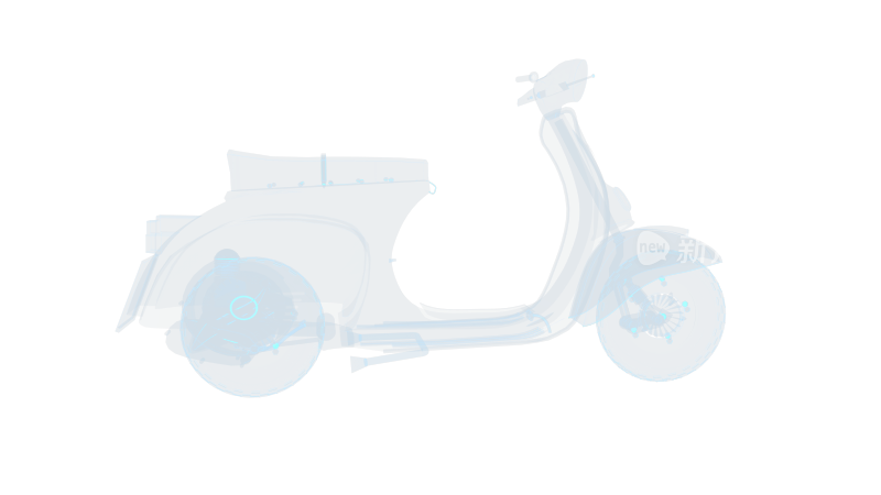 摩托车 骑行代步车黄蜂牌小型Vespa