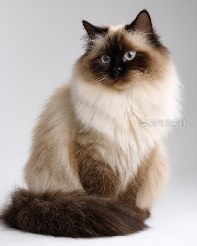 可爱长毛暹罗猫写真