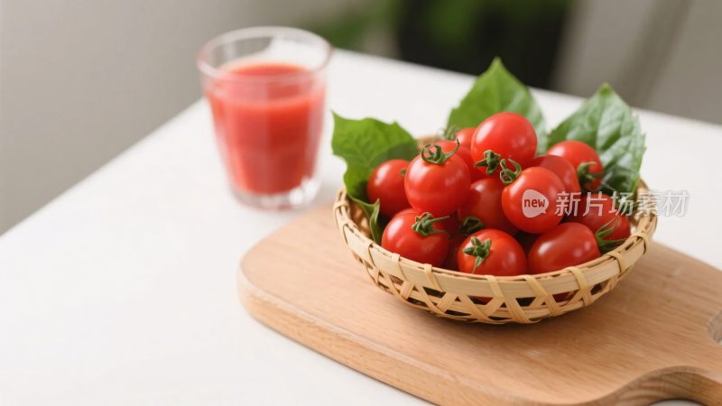番茄饮品静物图