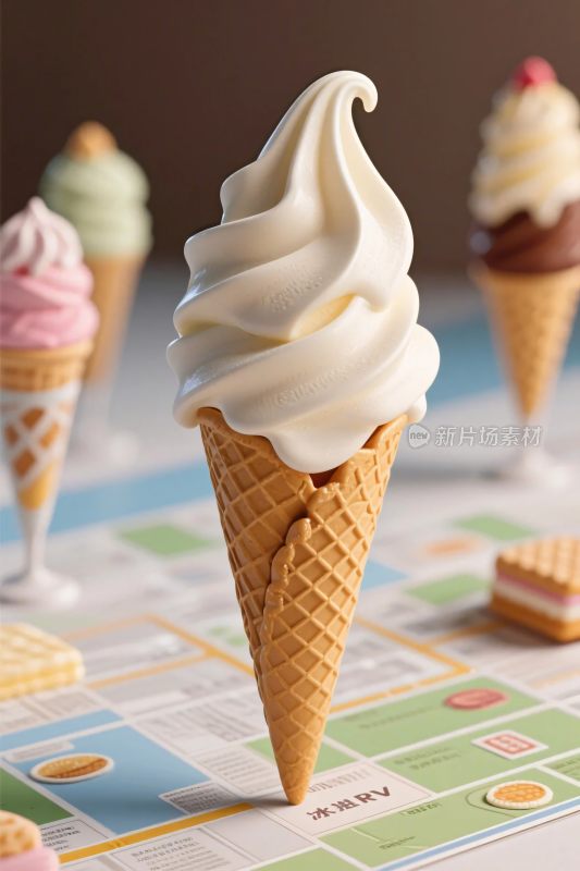 冰淇淋甜筒展示图
